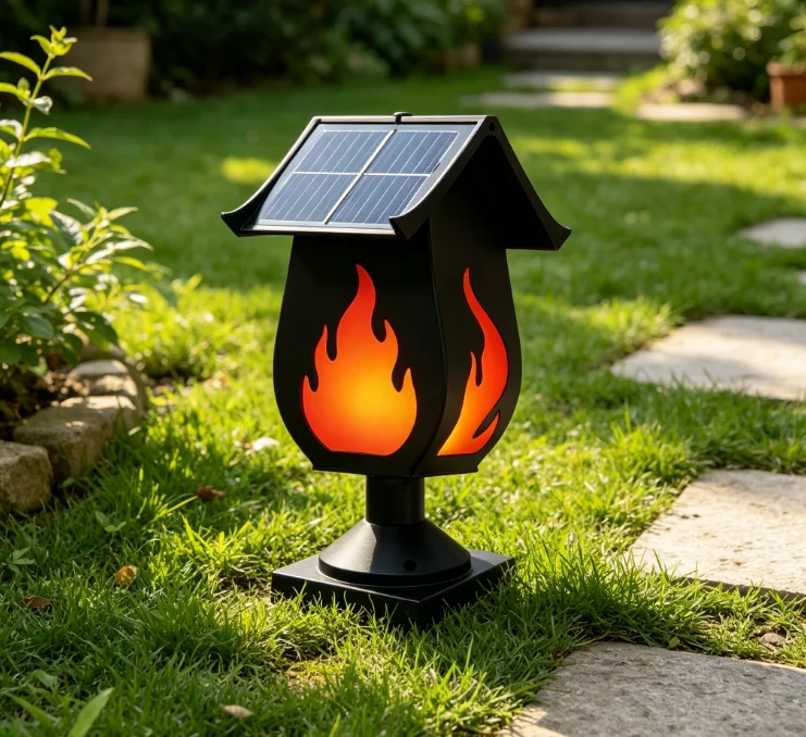 Solar Column Headlights Simula - đánh giá và giá Solar Garden Light