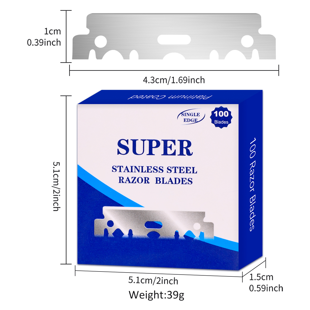 100pcs Stainless Steel Safety  - đánh giá và giá Safety Razor Handle
