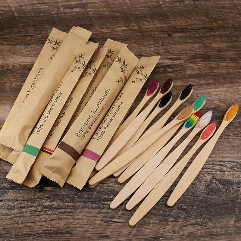 Random Color 5/10pcs Bamboo To - đánh giá và giá Bamboo Toothbrush