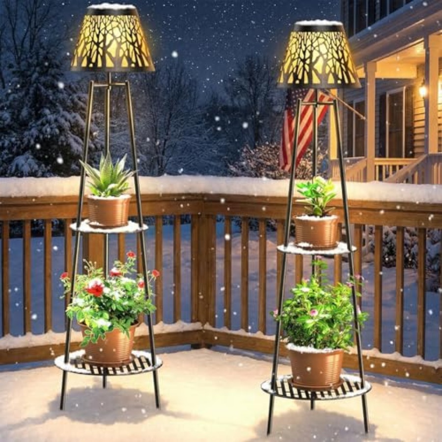 2 Pack Outdoor Solar Floor Lam - đánh giá và giá Solar Garden Light