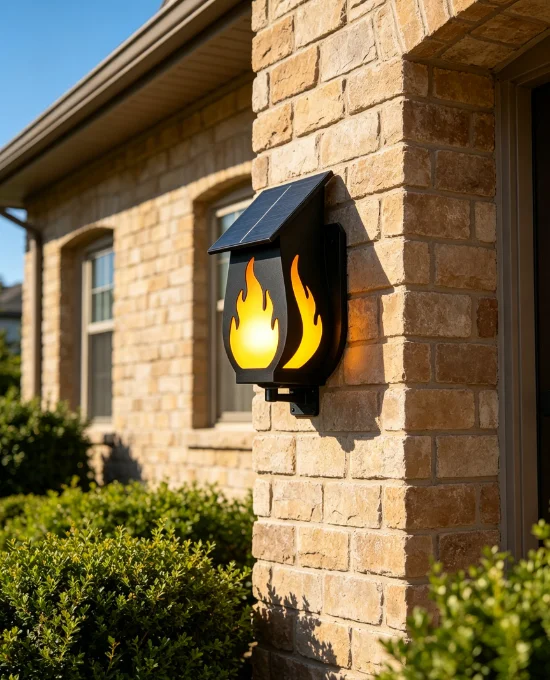 Outdoor solar wall light flame - đánh giá và giá Solar Garden Light
